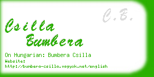 csilla bumbera business card